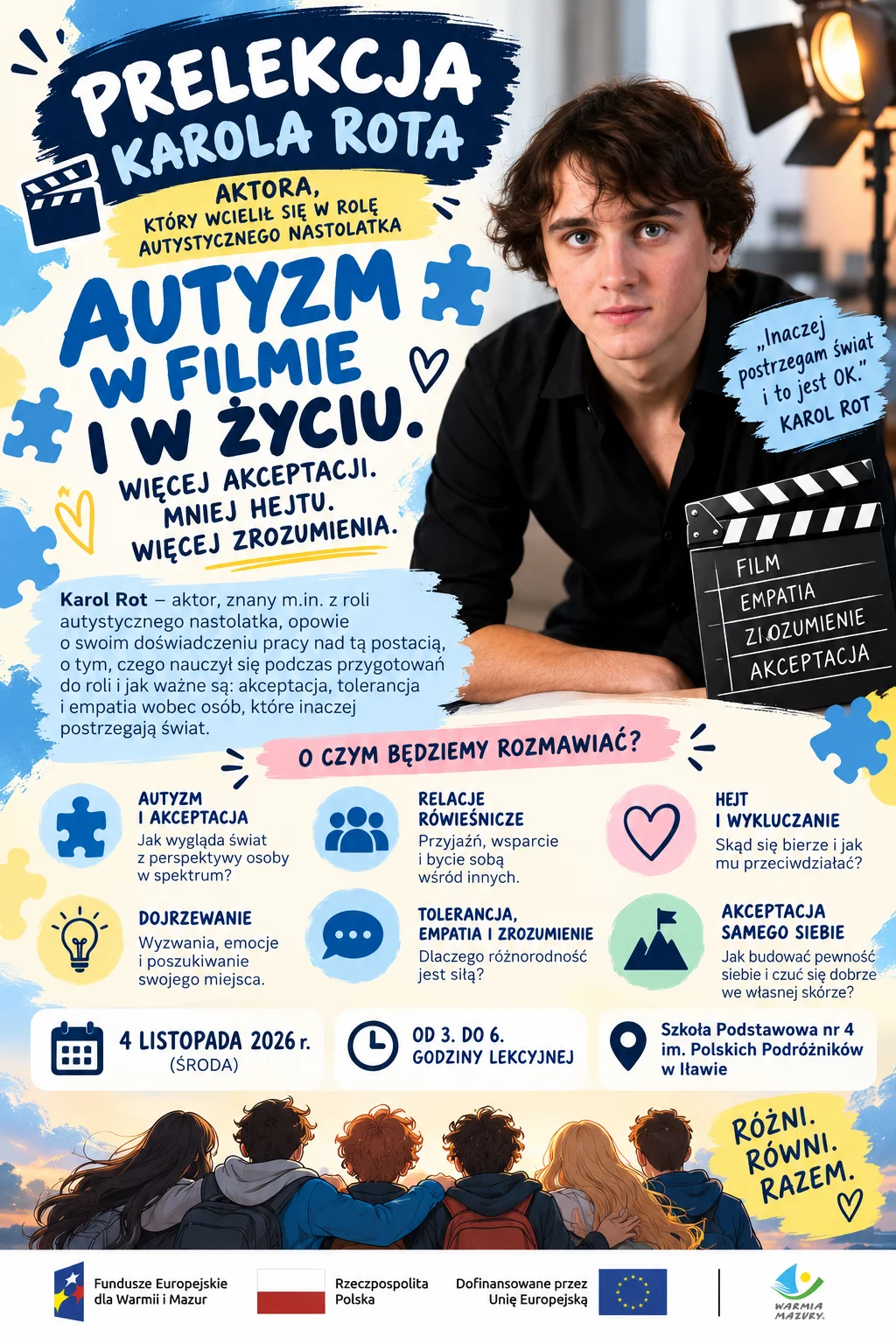 „Nie hejtuję – reaguję – wspieram!” Działanie w ramach grantu „Potrafię – Decyduję – Działam” program wspierania aktywności i inicjatyw młodzieży w województwie warmińsko-mazurskim”
